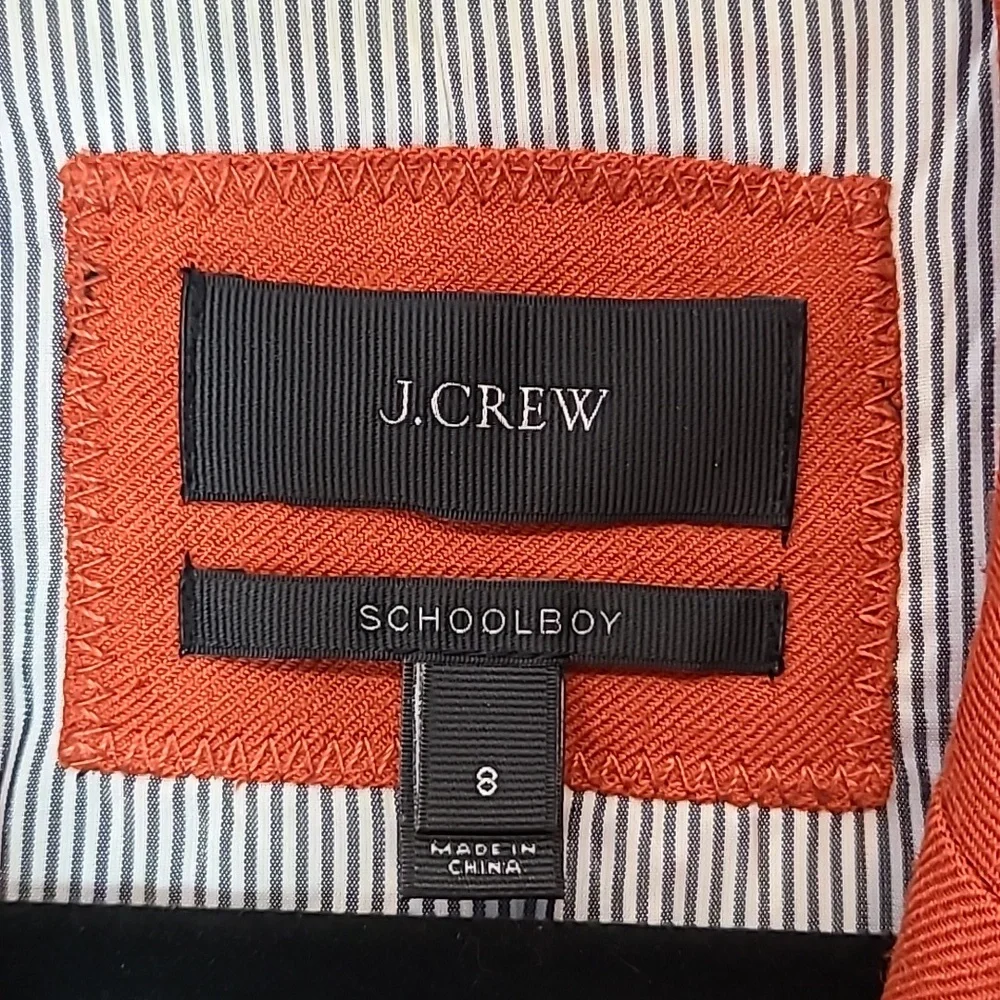 J. Crew Schoolboy Blazer in Burnt Orange Size 8 Comfy Luxury Preppy Academia - Picture 6 of 10